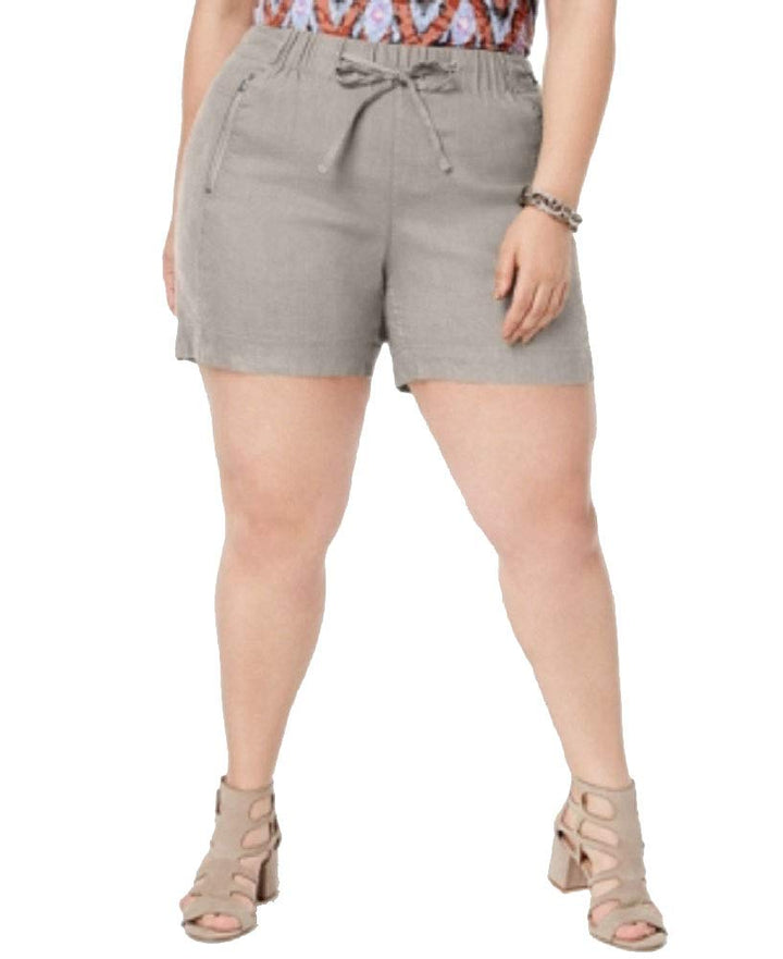 Plus Size Drawstring Shorts