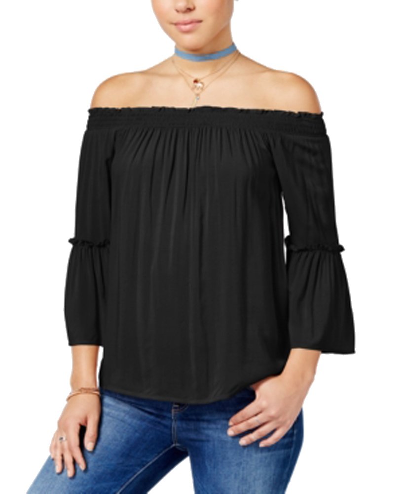 Hippie Rose Juniors Bell Sleeve Off The Shoulder Top