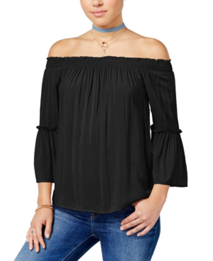 Hippie Rose Juniors Bell Sleeve Off The Shoulder Top