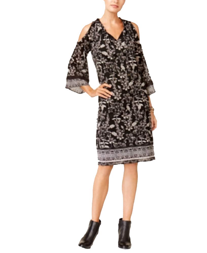Cold-Shoulder Peasant Dress
