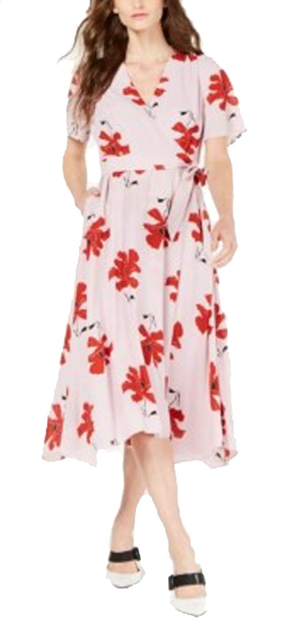 Petite Printed Wrap Dress