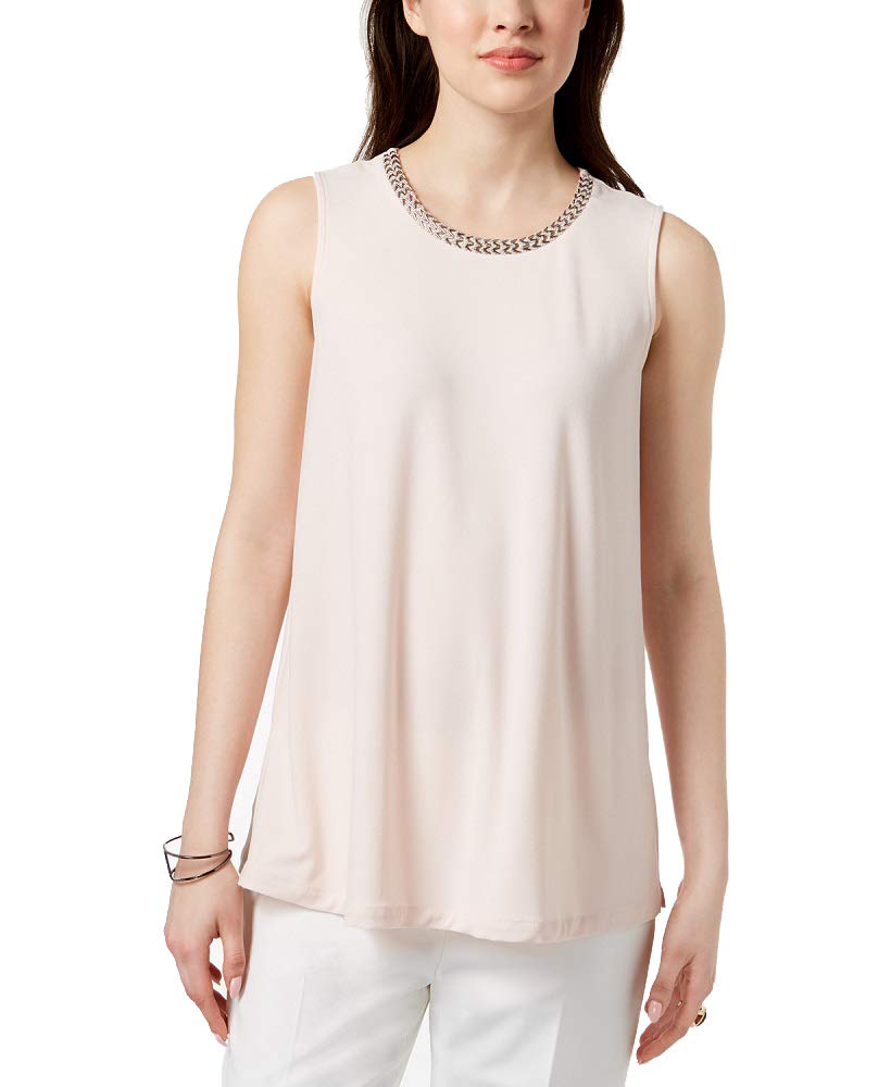 Alfani Embellished Neck Top