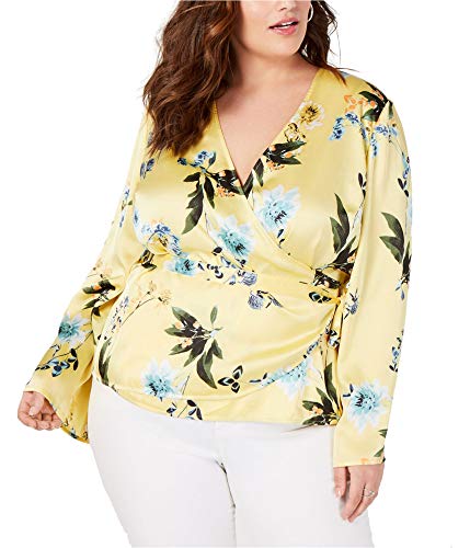 Plus Size Floral Wrap Top
