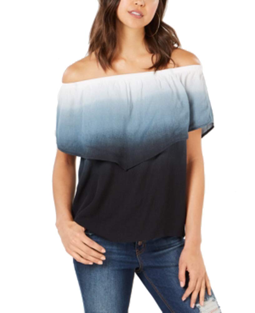 Juniors' Off-The-Shoulder Flounce Top