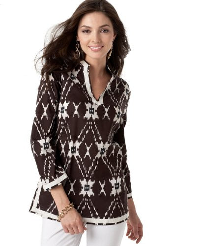Plus Size Knit Foil Smock-Sleeve Top