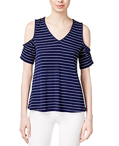 Maison Jules Crisscross Back Cold Shoulder Top