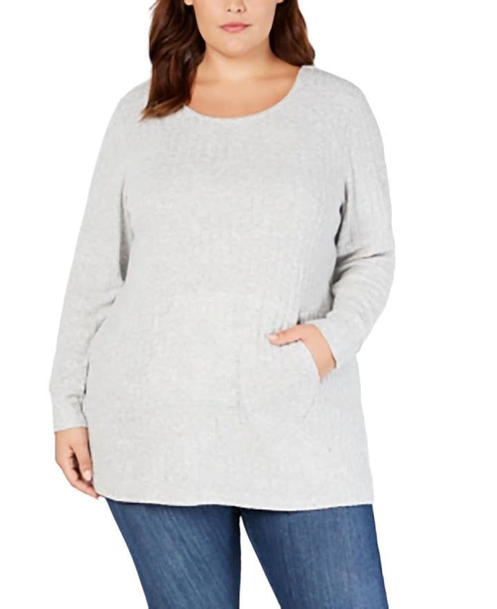 Style & Co Plus Size Ribbed Knit Sweater