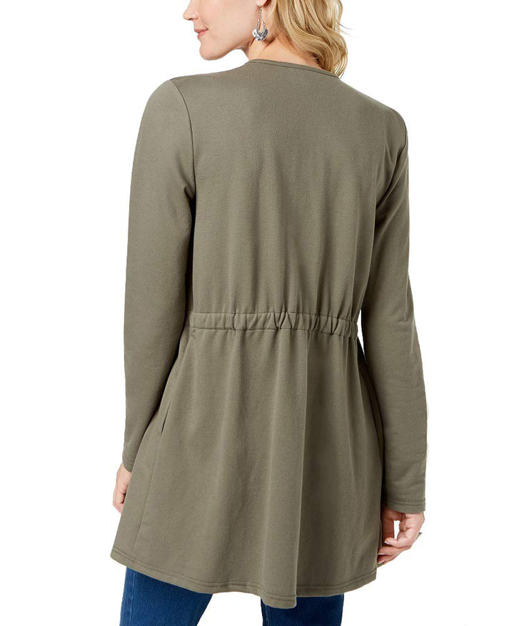 Draped-Front Jacket