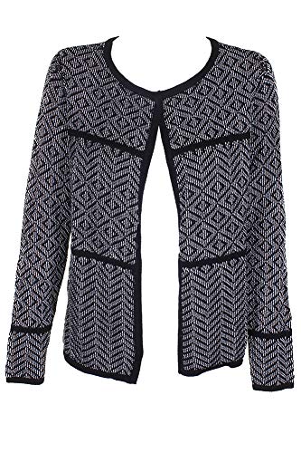 Charter Club Cotton Mixed Print Open Front Cardigan