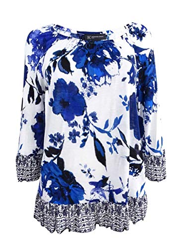 Inc International Concepts Petite Printed Flounce Top