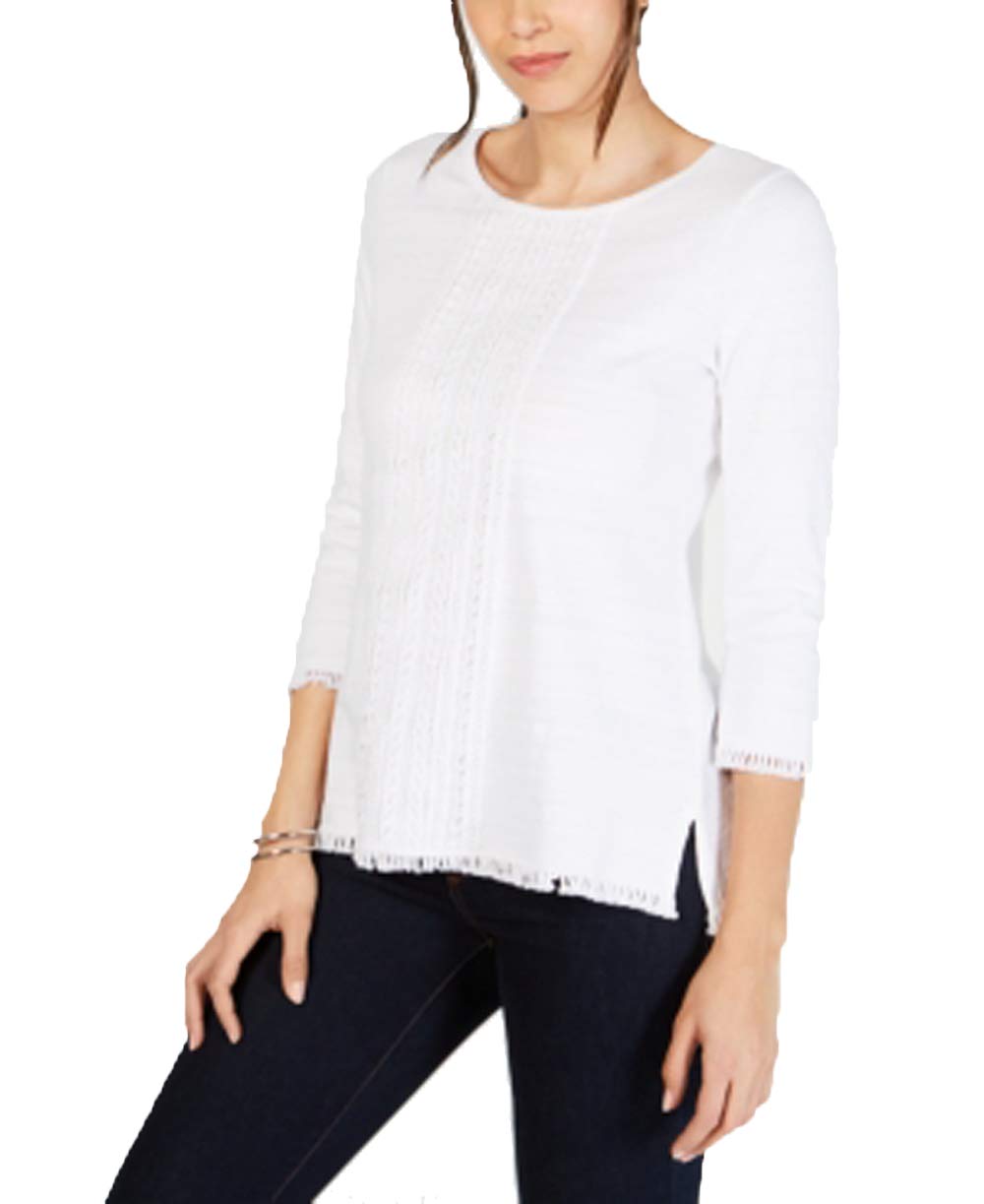 Cotton Lace-Trim Top