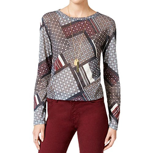 Bar III Printed Hacci Top