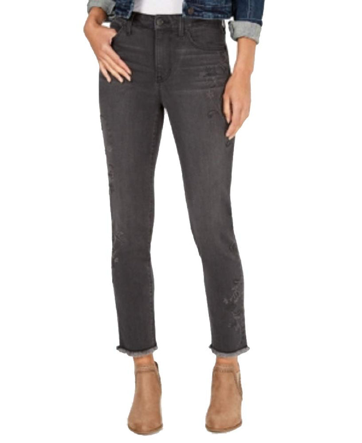 Style & Co Embroidered Slim Ankle Jeans