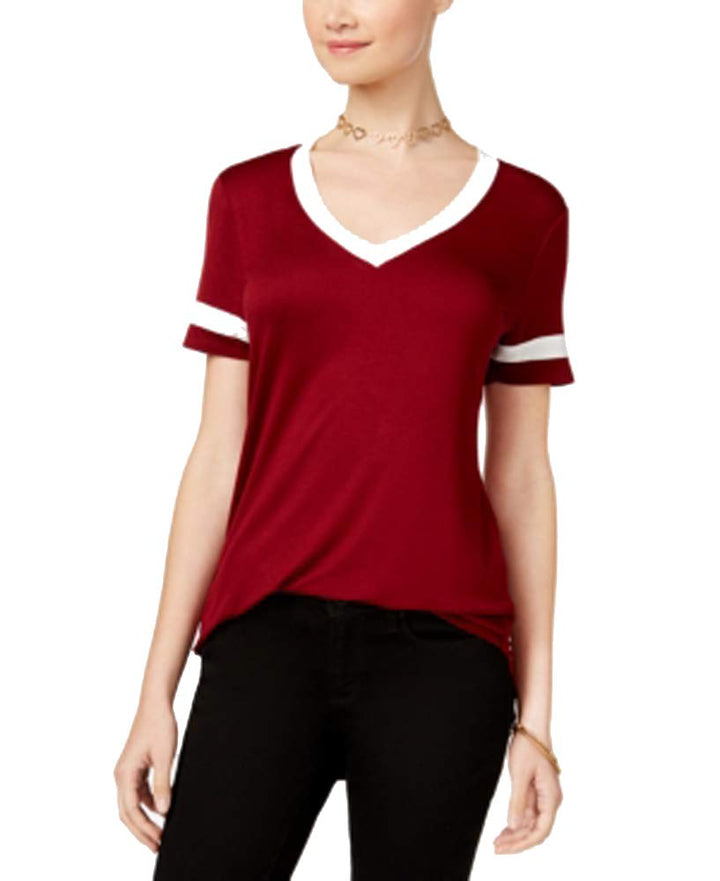Ultra Flirt Juniors High Low Football T-Shirt