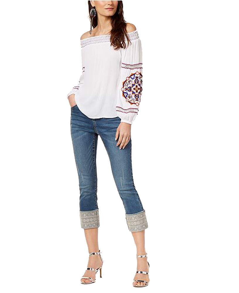 Off The Shoulder Embroidered Top