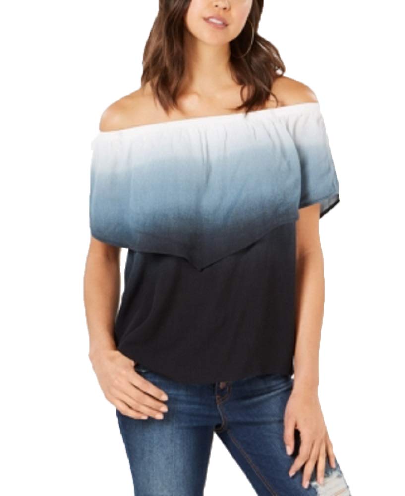 Juniors' Off-The-Shoulder Flounce Top