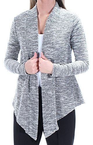 Bar III Asymmetrical Boucle Cardigan