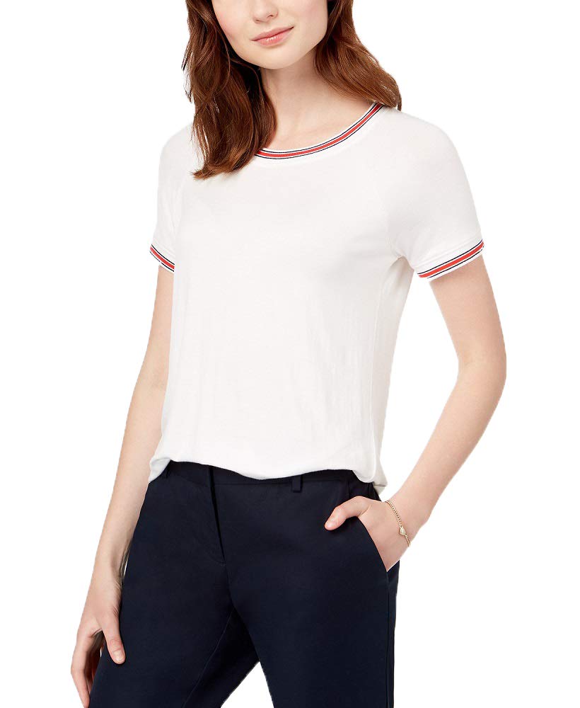 Hippie Rose Juniors Crew Neck Ringer T-Shirt