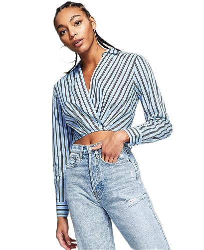 Now This Faux Wrap Poplin Shirt