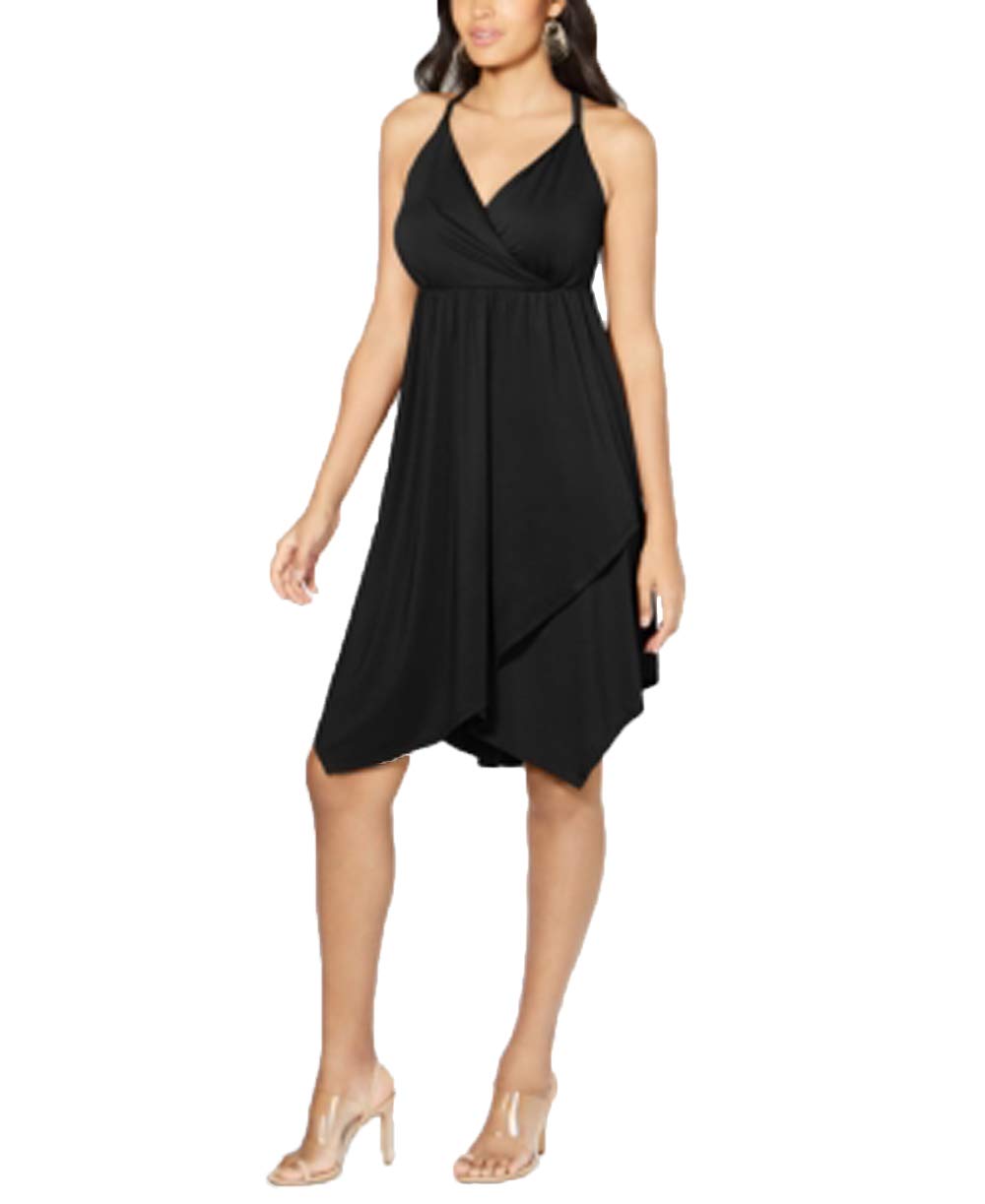 Solid Crisscross Ring Dress