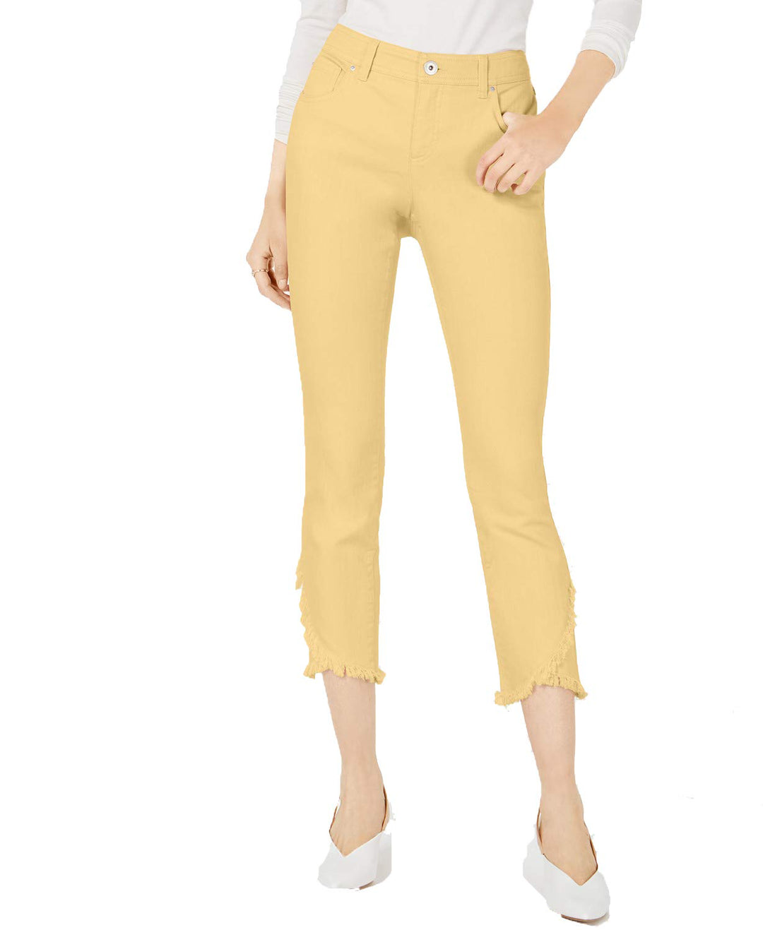 Curvy Tulip Hem Skinny Ankle Jeans