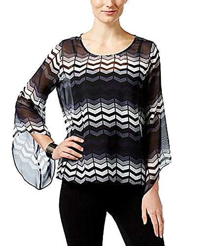Alfani Petite Printed Blouson Top