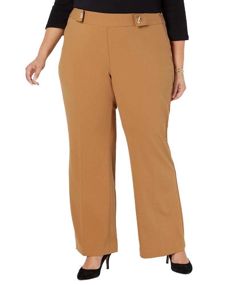 I.N.C. Plus & Petite Plus Size Grommet-Detail Wide-Leg Pants
