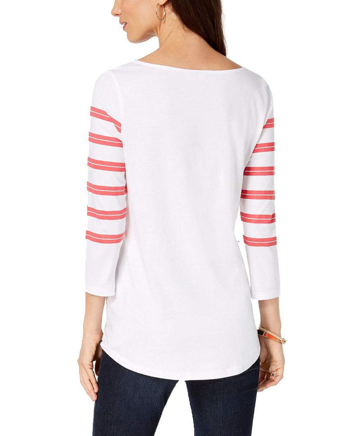 Charter Club Sequin Striped Top