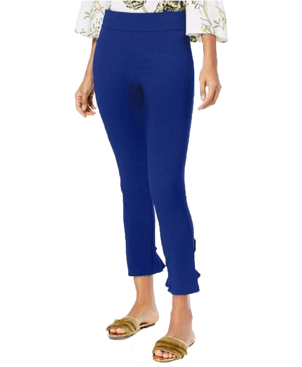 INC Ruffled-Hem Ankle Skinny Pants