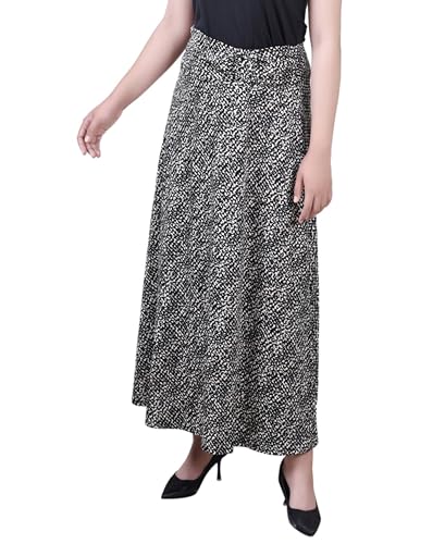 Petite Ring Faux Belt A Line Maxi Skirt