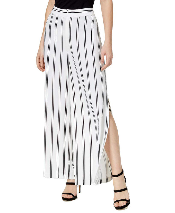 Bar III Striped Split Leg Pants