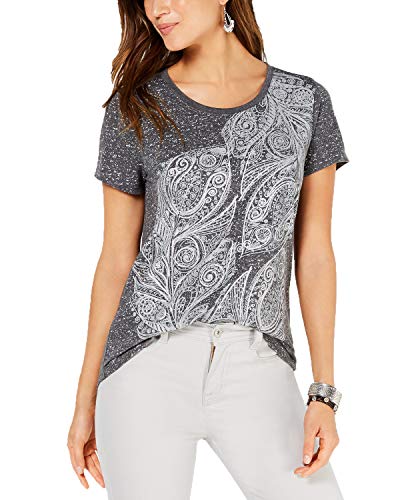 Graphic Scoop-Neck Top