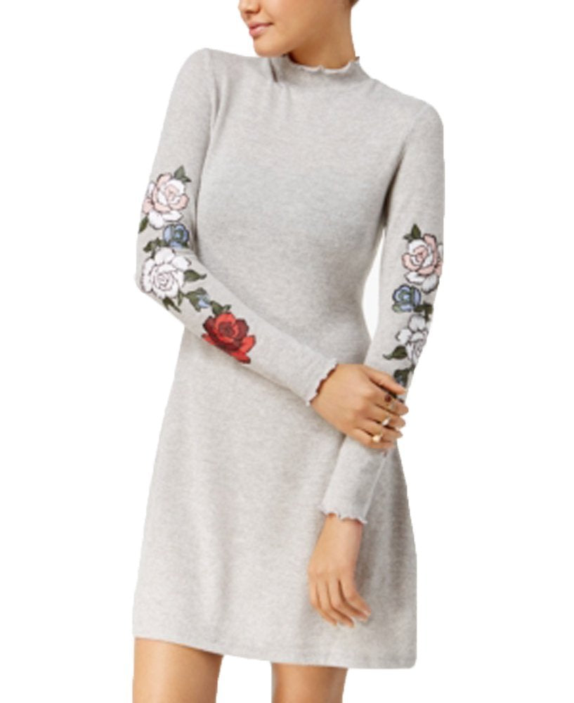 Ultra Flirt Juniors Rose Graphic Sweater Dress