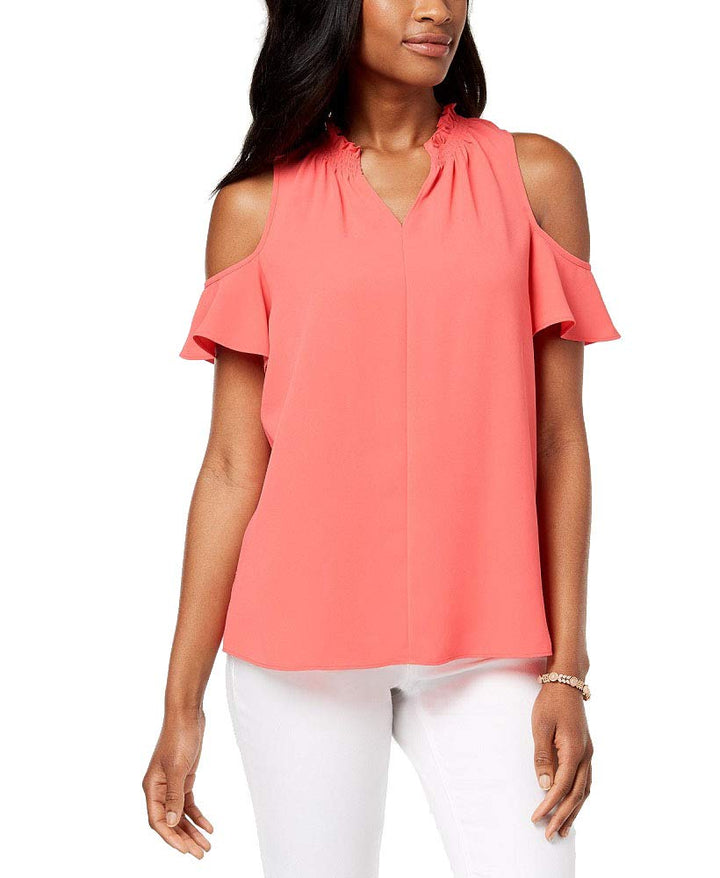 Charter Club Seamed Cold Shoulder Top