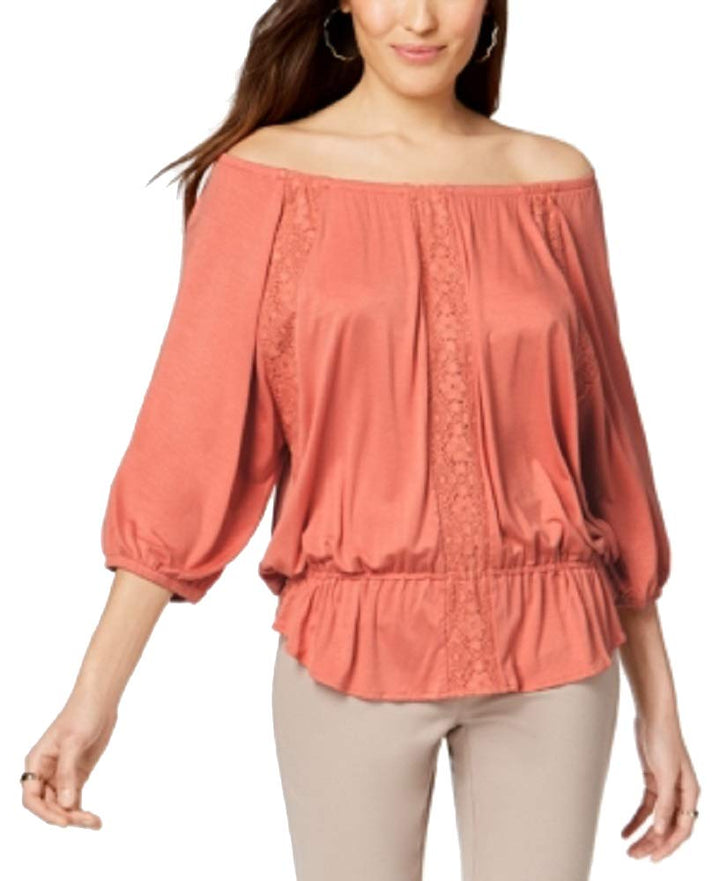 Style & Co Off The Shoulder Peplum Top