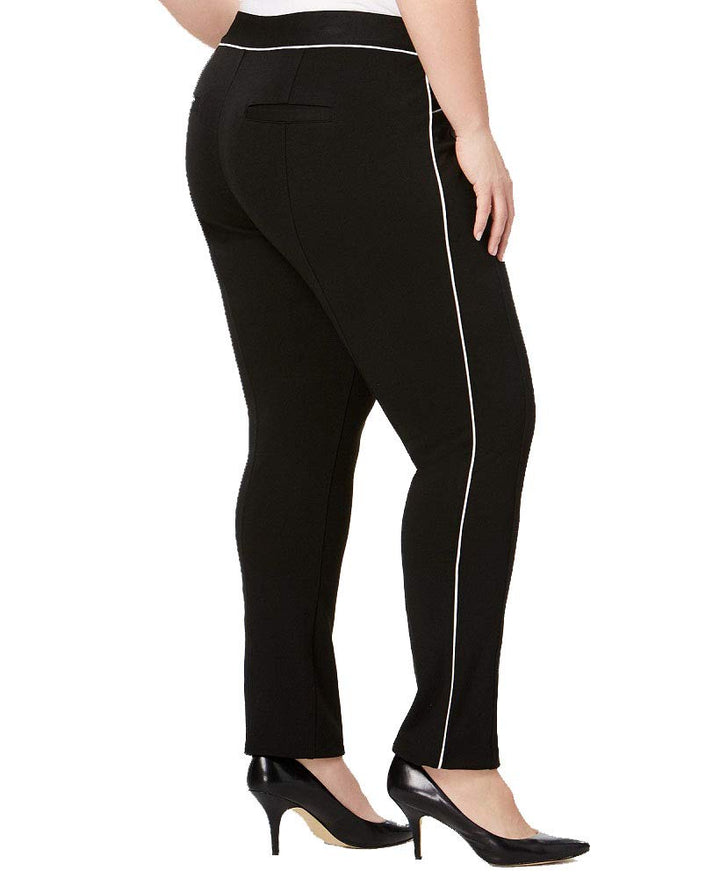 Plus Size Piped Skinny Pants