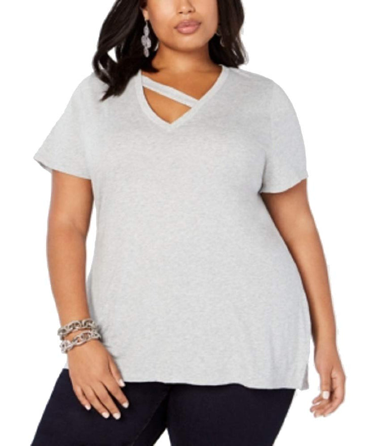 Plus Size Strap Neck T-Shirt