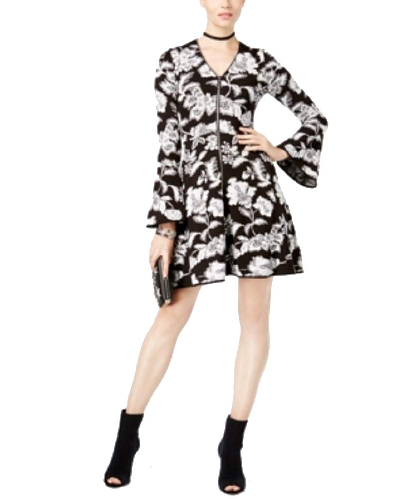 INC International Concepts Printed Zip Up Fit Flare Dress