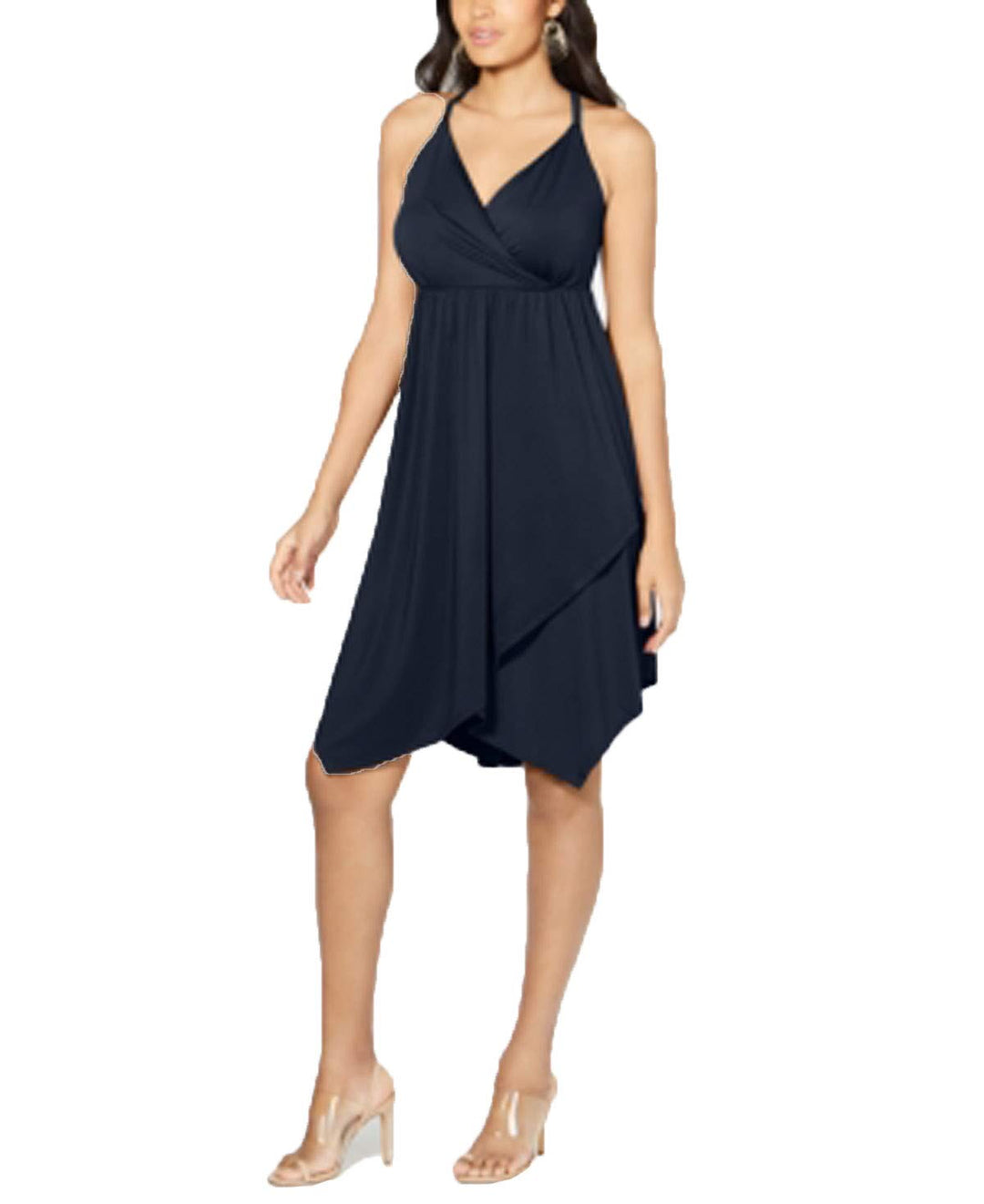 Solid Crisscross Ring Dress