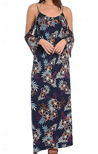 NY Collection Bell Sleeve Cold Shoulder Maxi Dress