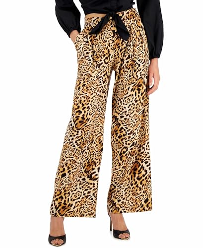 INC International Concepts Womens Cheetah Print Wide Leg Pull On Pants