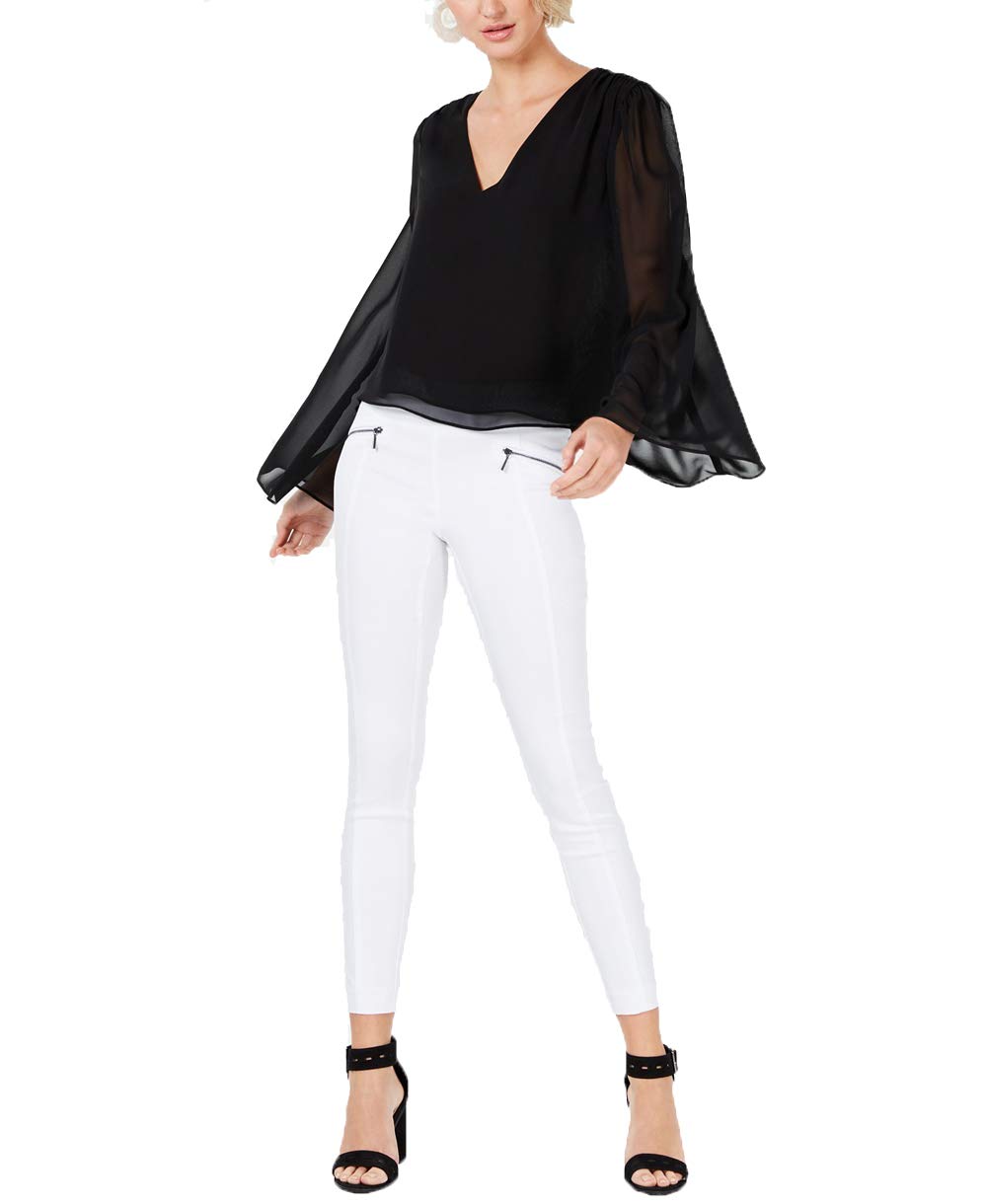 Zip-Pocket Pull-On Skinny Pants
