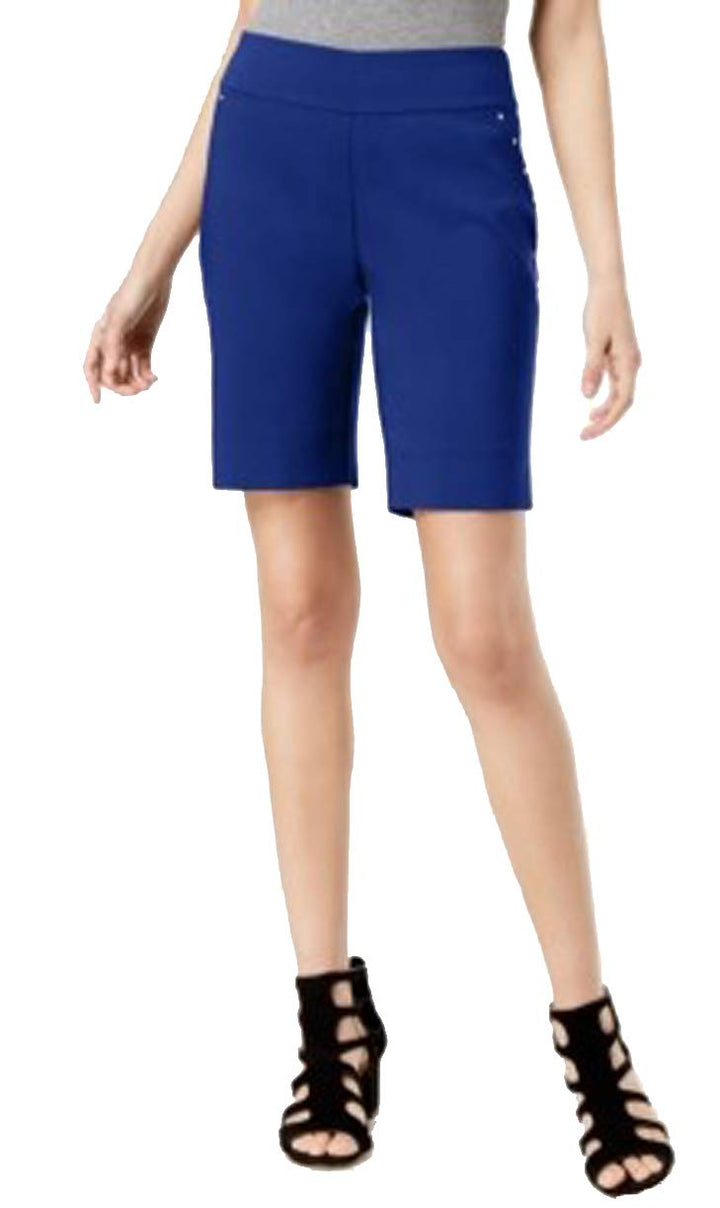 Curvy Fit Stud Trim Bermuda Shorts