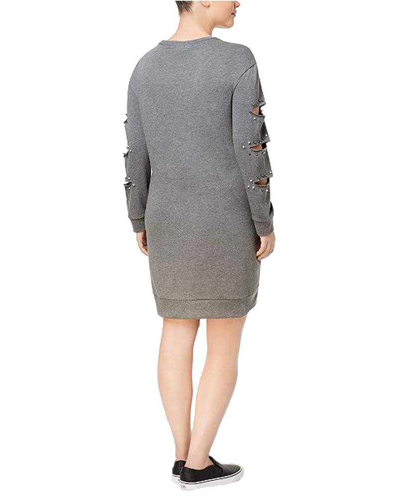 Almost Famous Trendy Plus Size Ripped Sweatshirt Dress