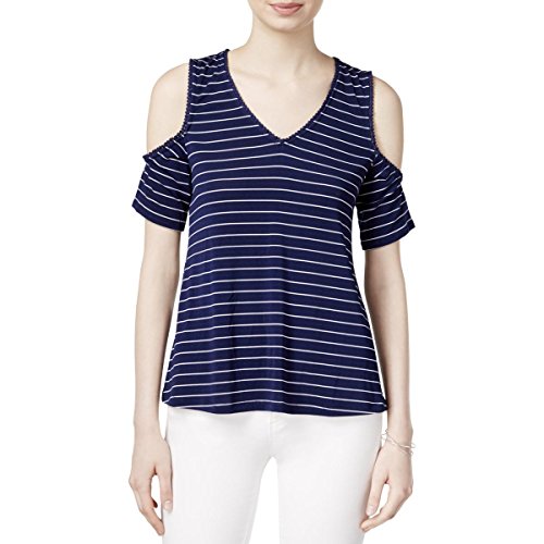 Maison Jules Crisscross Back Cold Shoulder Top