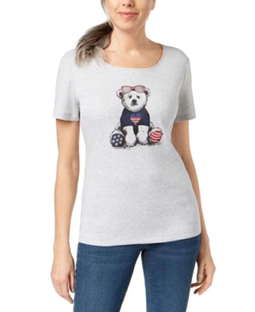 Karen Scott Americana Cotton Graphic Print T-Shirt