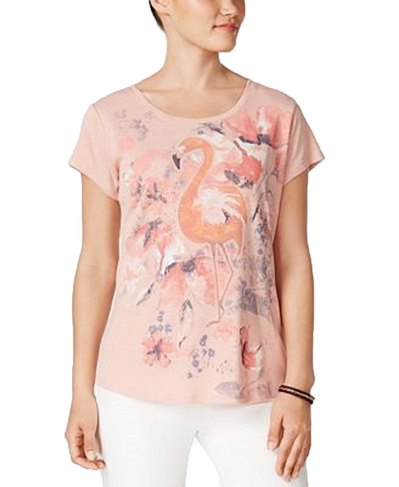 Style & Co Flamingo-Graphic T-Shirt