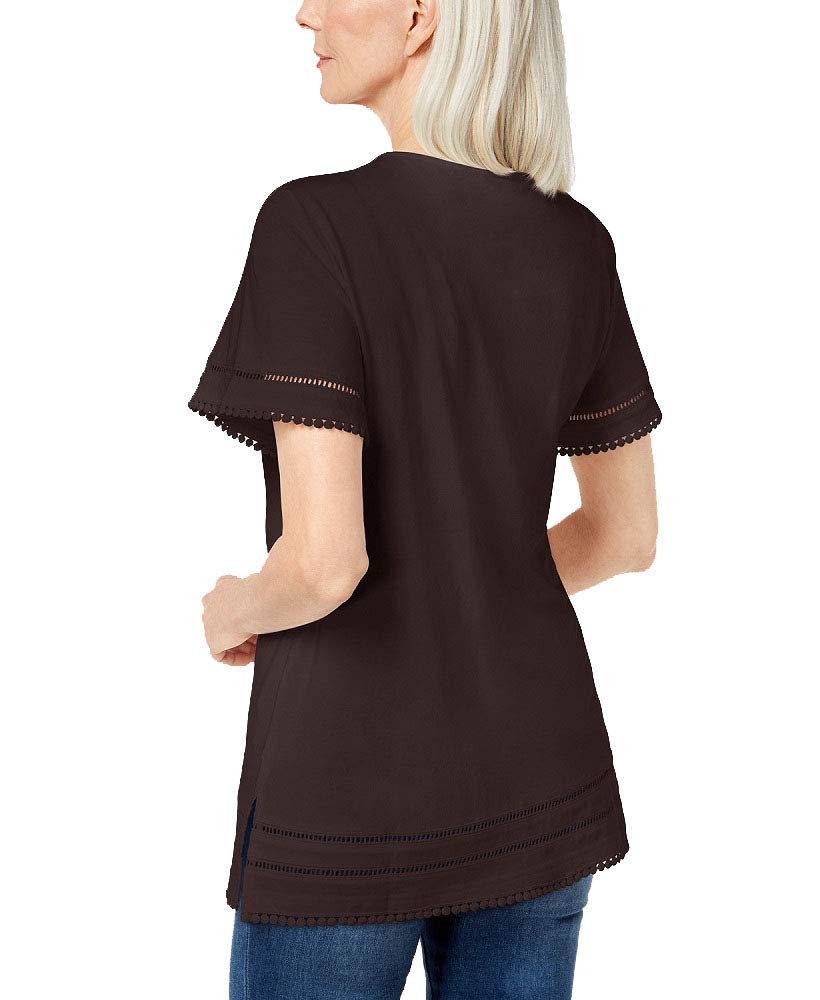 Karen Scott Ladder Inset T-Shirt