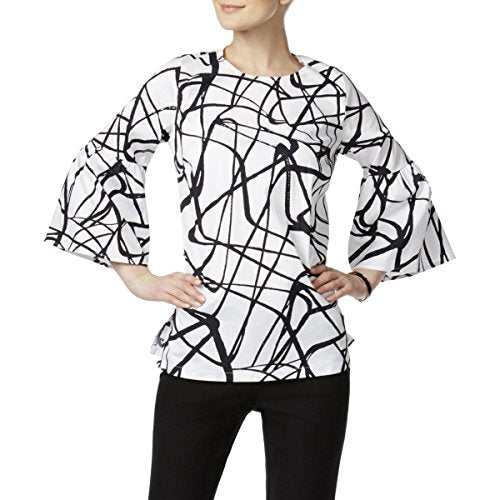 Alfani Printed Poet Sleeve Top