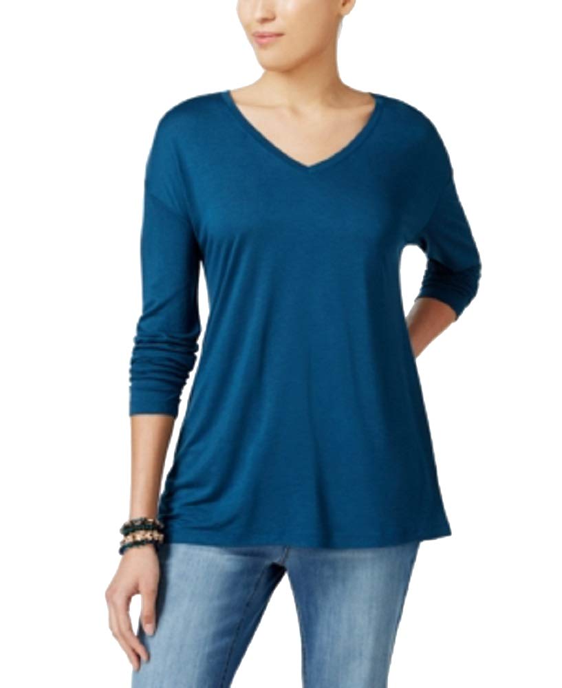 V-Neck Drop-Shoulder Top